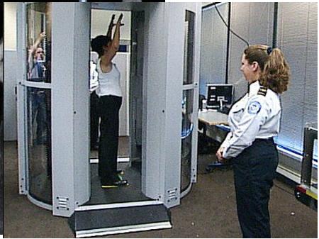 manchester airport body scanners. trial full ody scanners